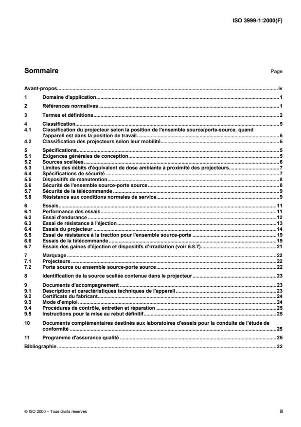 ISO 3999-1:2000 - Radioprotection -- Appareils pour radiographie gamma industrielle