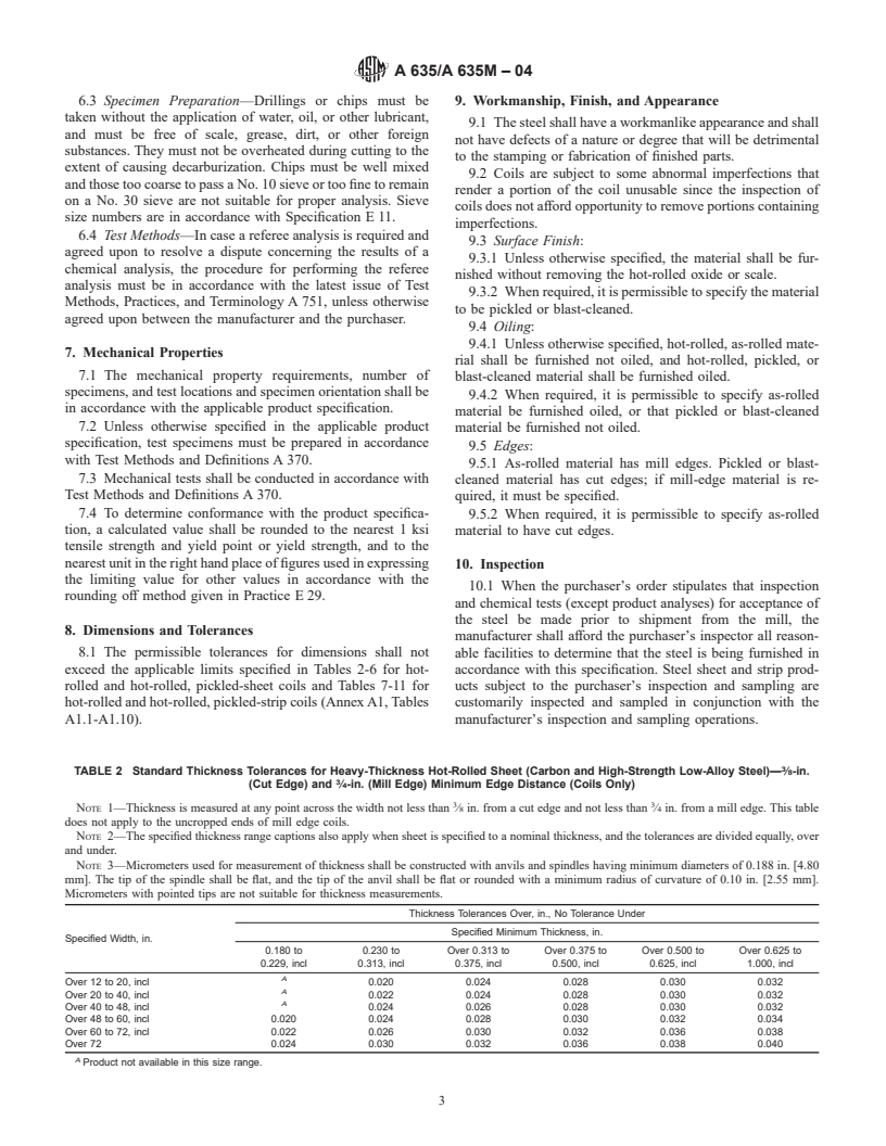 ASTM A635/A635M-04 - Standard Specification for Steel, Sheet and Strip, Heavy-Thickness Coils, Hot-Rolled, Carbon, Structural, High-Strength Low-Alloy, and High-Strength Low-Alloy with Improved Formability, General Requirements for