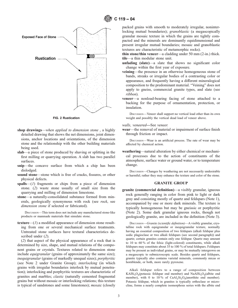 ASTM C119-04 - Standard Terminology Relating to Dimension Stone