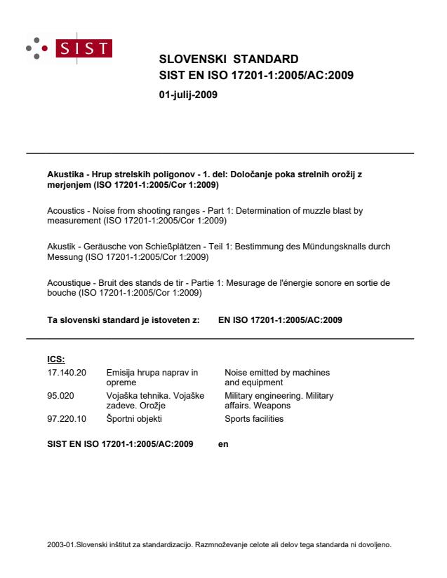 EN ISO 17201-1:2005/AC:2009