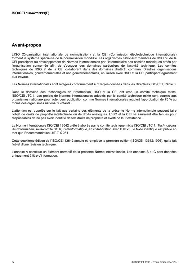 ISO/IEC 13642:1999 ISO/IEC 13642:1999 - Technologies de l'information -- Éléments d'information de gestion se rapportant a la couche physique OSI - Page 4 preview