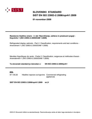EN ISO 23953-2:2006/oprA1:2009