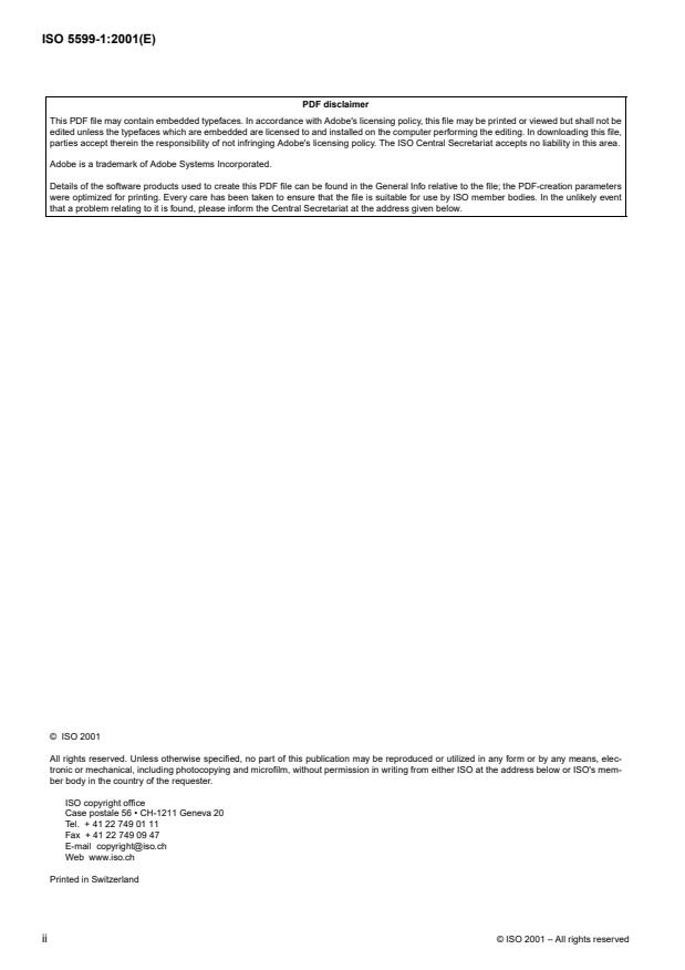 ISO 5599-1:2001 ISO 5599-1:2001 - Pneumatic fluid power -- Five-port directional control valves - Page 2 preview