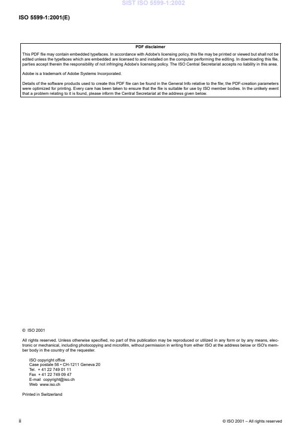 SIST ISO 5599-1:2002 SIST ISO 5599-1:2002 - Page 4 preview