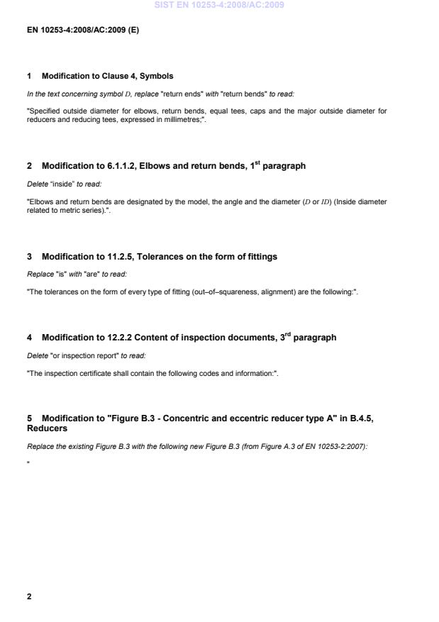 EN 10253-4:2008/AC:2009 EN 10253-4:2008/AC:2009 - Page 4 preview