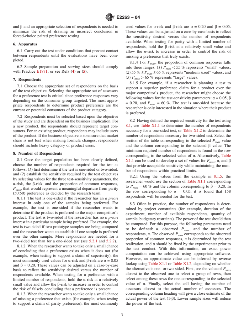 ASTM E2263-04 - Standard Test Method for Paired Preference Test