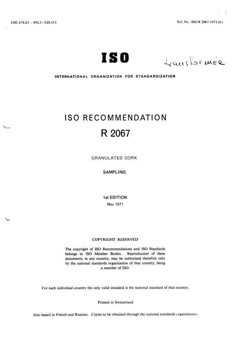 ISO/R 2007:1971 - Title missing - Legacy paper document
Released:1/1/1971