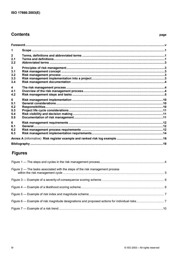 ISO 17666:2003 ISO 17666:2003 - Space systems -- Risk management - Page 4 preview