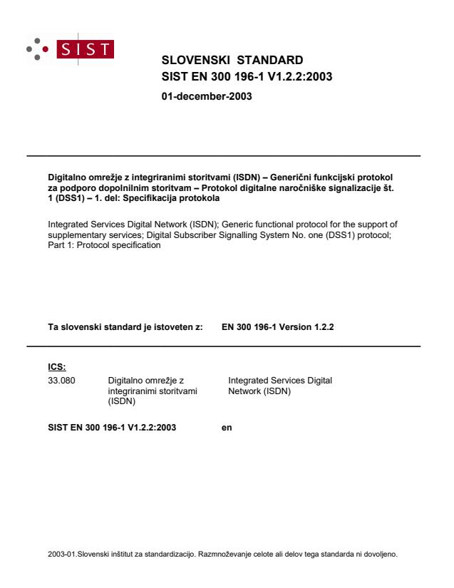 SIST EN 300 196-1 V1.2.2:2003
