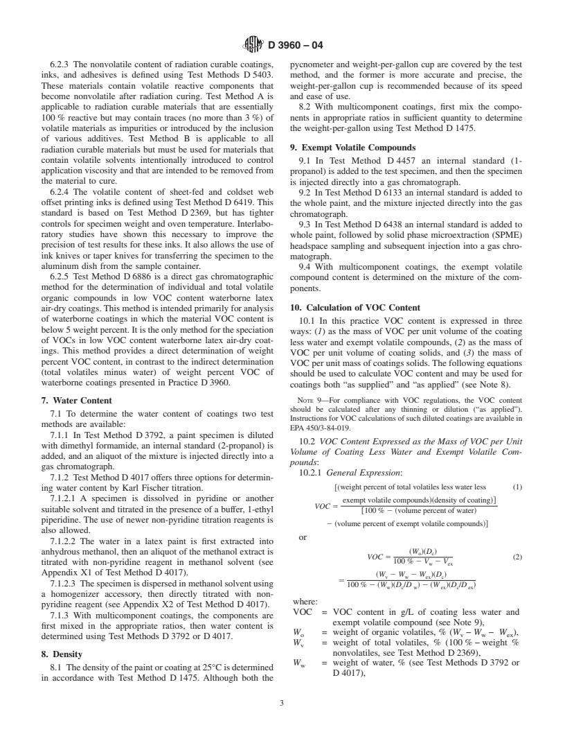 ASTM D3960-04 - Standard Practice for Determining Volatile Organic Compound (VOC) Content of Paints and Related Coatings