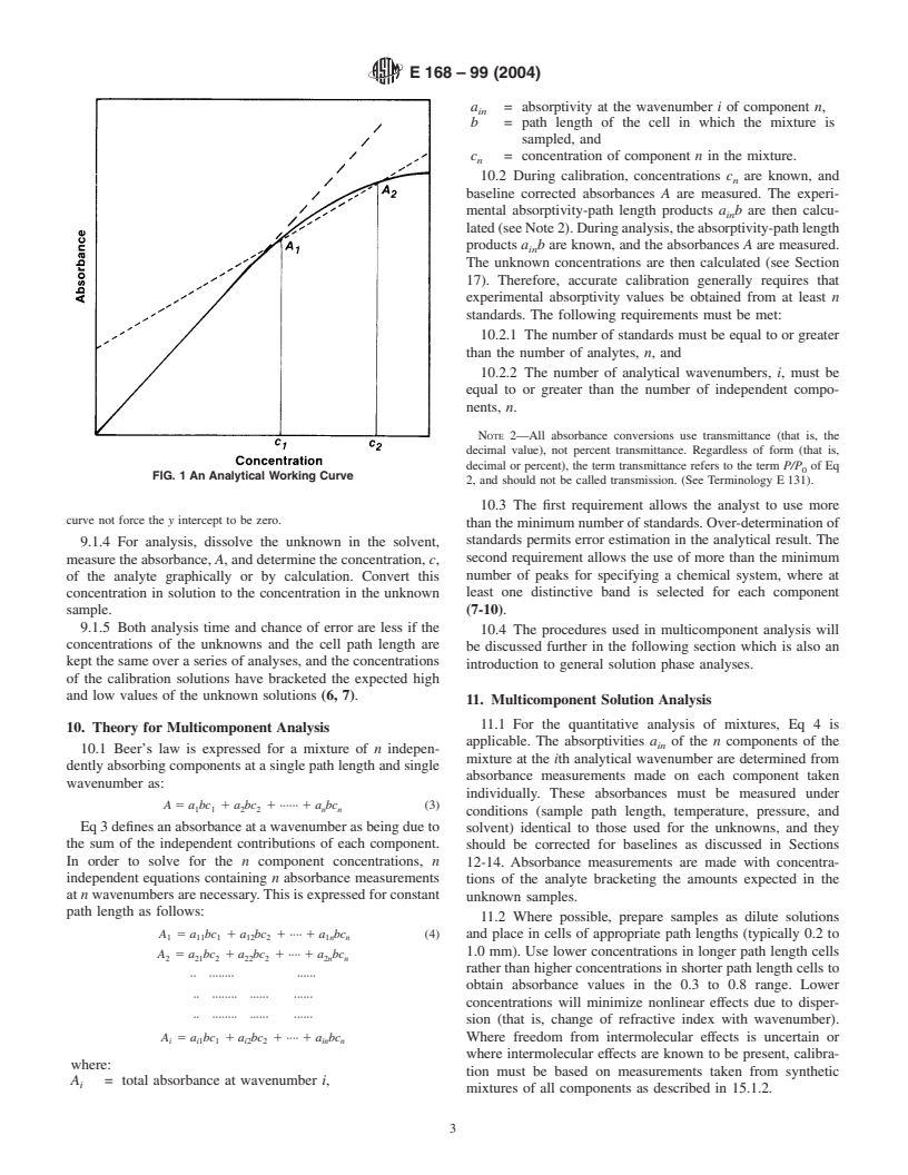 ASTM E168-99(2004) - Standard Practices for General Techniques of Infrared Quantitative Analysis