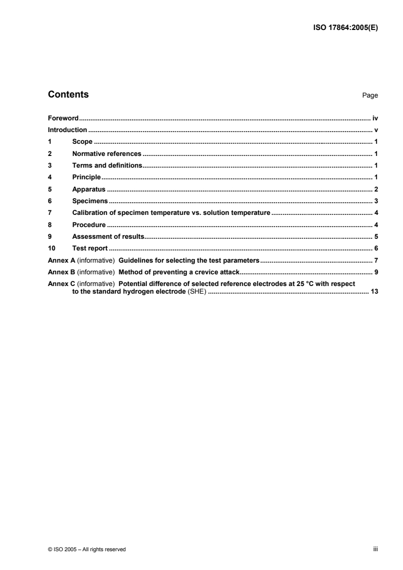 ISO 17864:2005 - Corrosion of metals and alloys — Determination of the critical pitting temperature under potientiostatic control
Released:8/18/2005