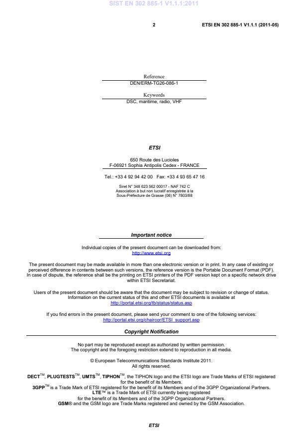 SIST EN 302 885-1 V1.1.1:2011 SIST EN 302 885-1 V1.1.1:2011 - Page 4 preview