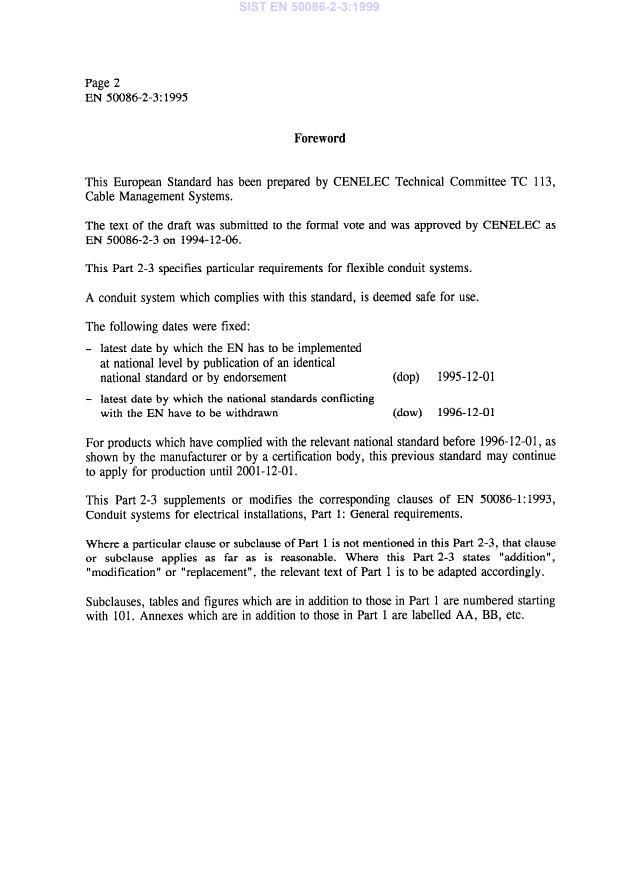 EN 50086-2-3:1995 EN 50086-2-3:1999 - Page 4 preview