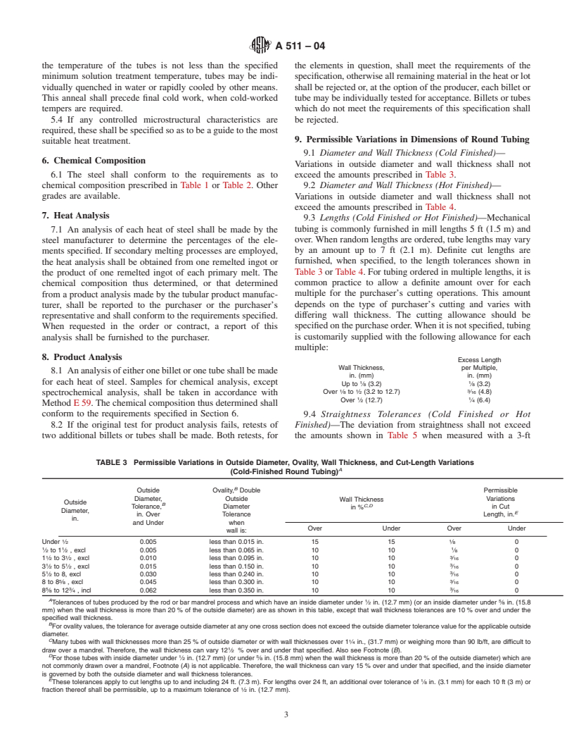 ASTM A511-04 - Standard Specification for Seamless Stainless Steel Mechanical Tubing