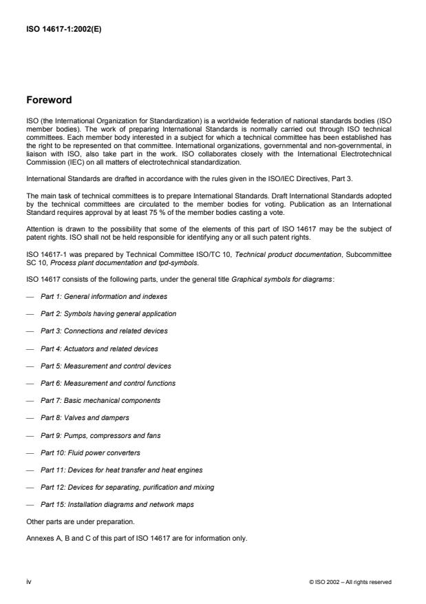 ISO 14617-1:2002 ISO 14617-1:2002 - Graphical symbols for diagrams - Page 4 preview