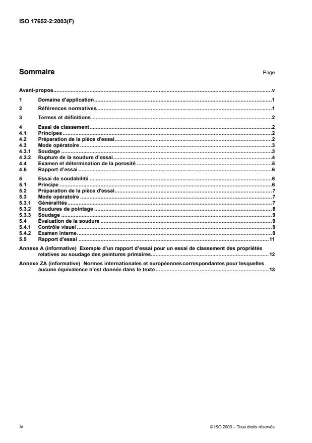 ISO 17652-2:2003 ISO 17652-2:2003 - Soudage -- Essai sur peintures primaires en relation avec le soudage et les techniques connexes - Page 4 preview