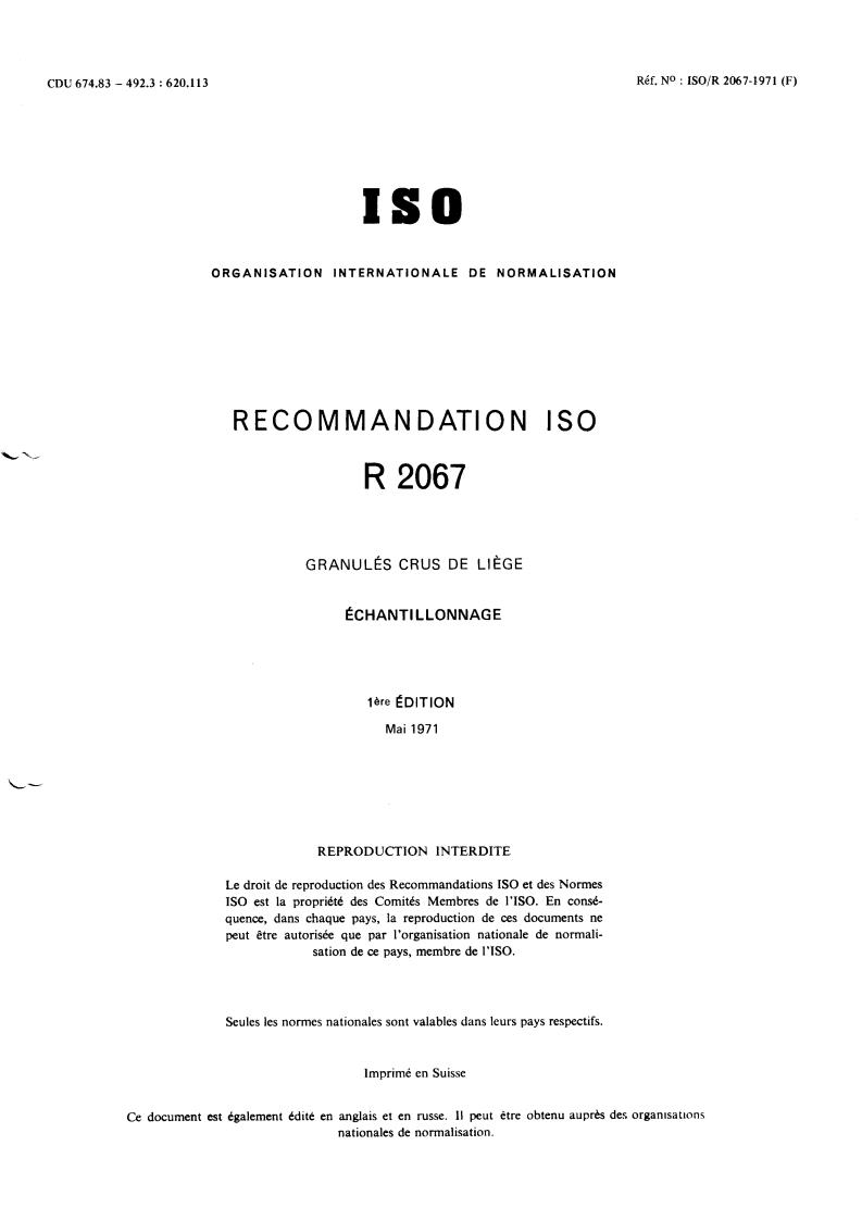 ISO/R 2067:1971 - Title missing - Legacy paper document
Released:1/1/1971