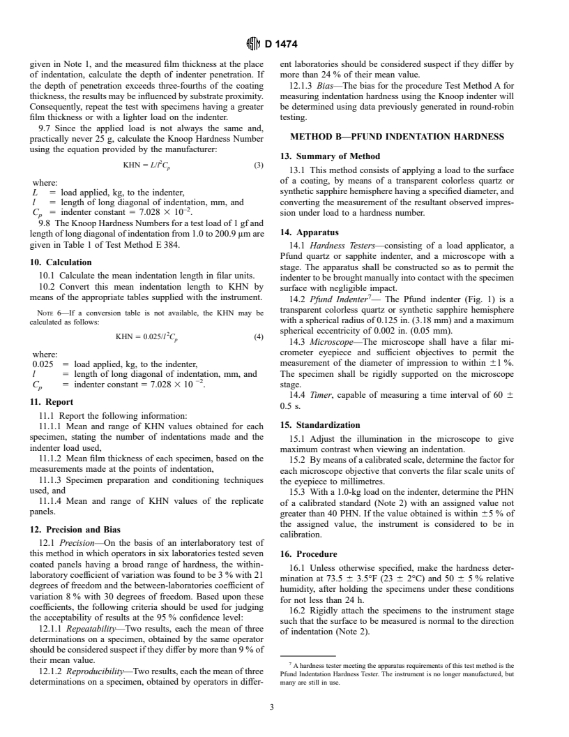 ASTM D1474-98 - Standard Test Methods for Indentation Hardness of Organic Coatings