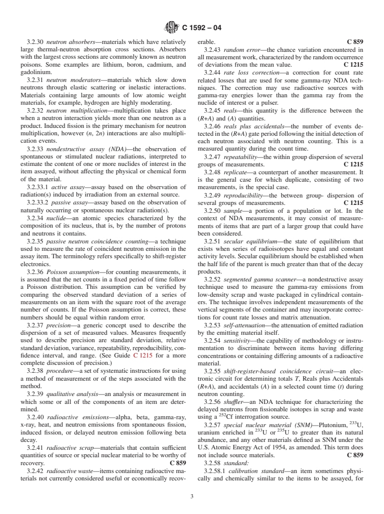 ASTM C1592-04 - Standard Guide for Nondestructive Assay Measurements