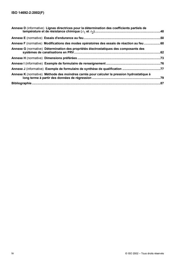 ISO 14692-2:2002 ISO 14692-2:2002 - Industries du pétrole et du gaz naturel -- Canalisations en plastique renforcé de verre (PRV) - Page 4 preview