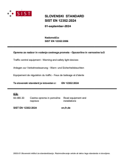 SIST EN 12352:2024 - Page 1 preview