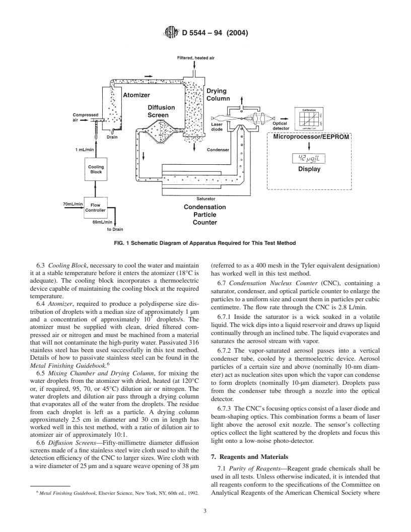 ASTM D5544-94(2004) - Standard Test Method for On-Line Measurement of Residue After Evaporation of High-Purity Water