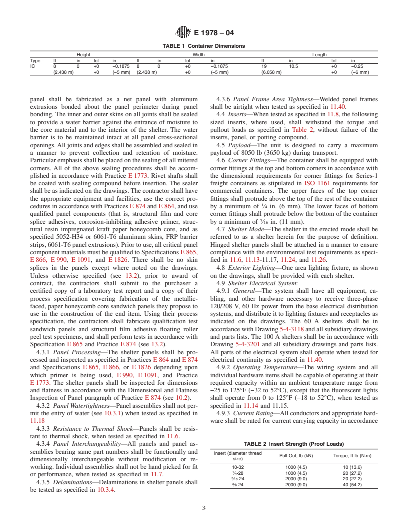 ASTM E1978-04 - Standard Specification for Shelter, Tactical, Expandable, Two-Side