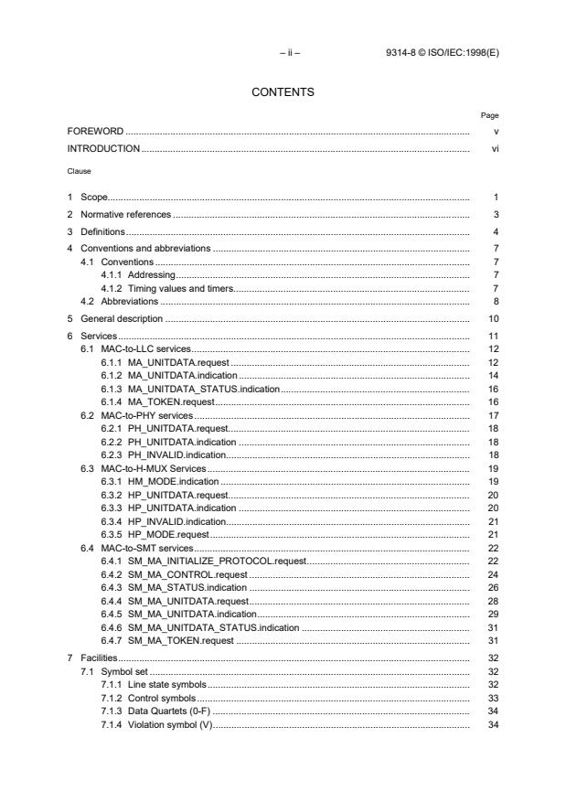 ISO/IEC 9314-8:1998 ISO/IEC 9314-8:1998 - Information technology -- Fibre Distributed Data Interface (FDDI) - Page 4 preview