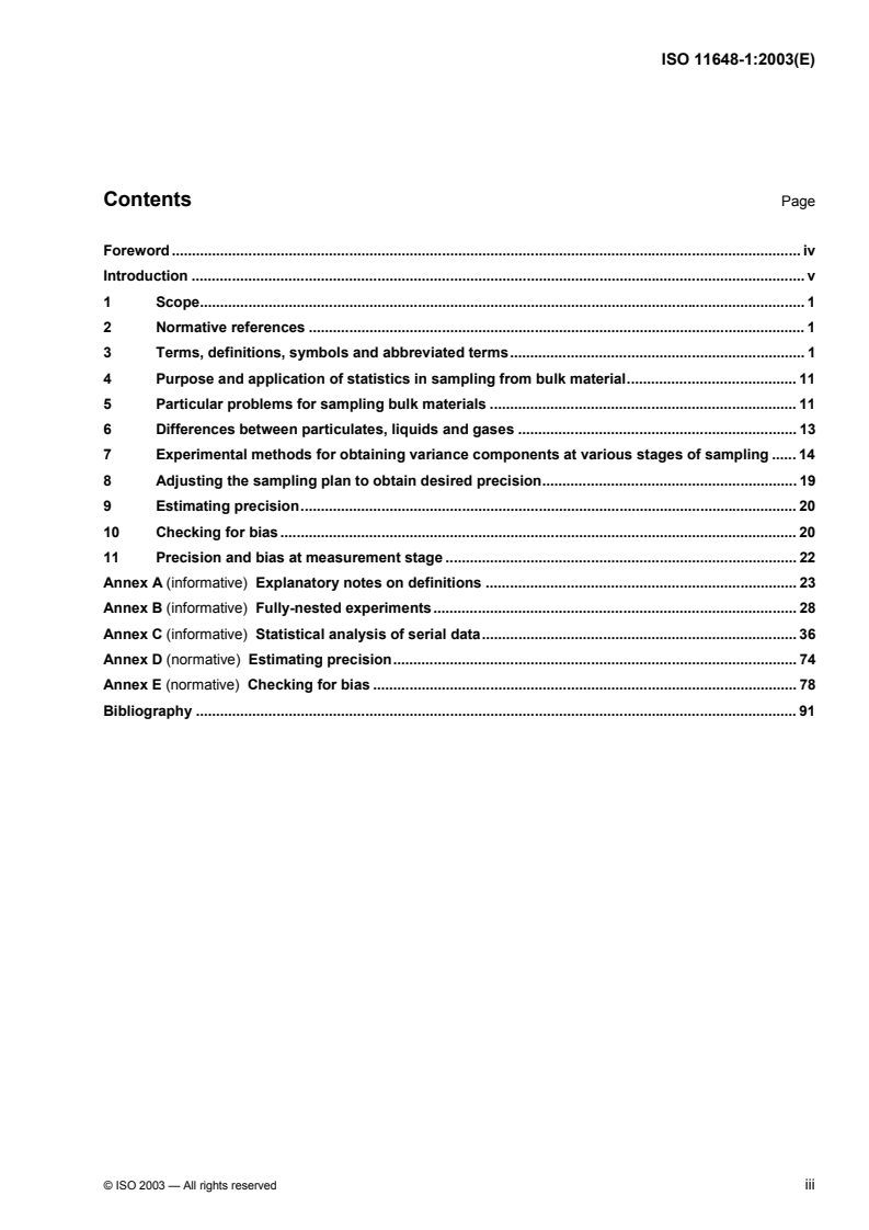 ISO 11648-1:2003 - Statistical aspects of sampling from bulk materials — Part 1: General principles
Released:3/17/2003