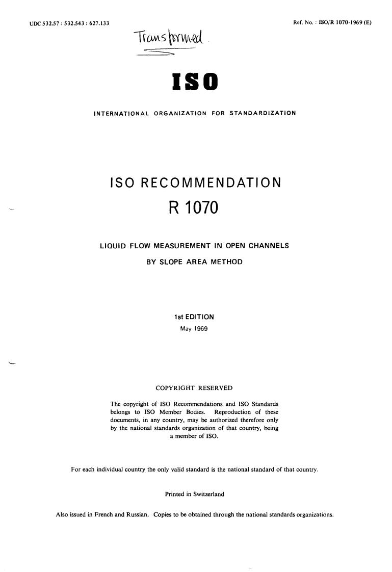 ISO/R 1070:1969 - Title missing - Legacy paper document
Released:1/1/1969