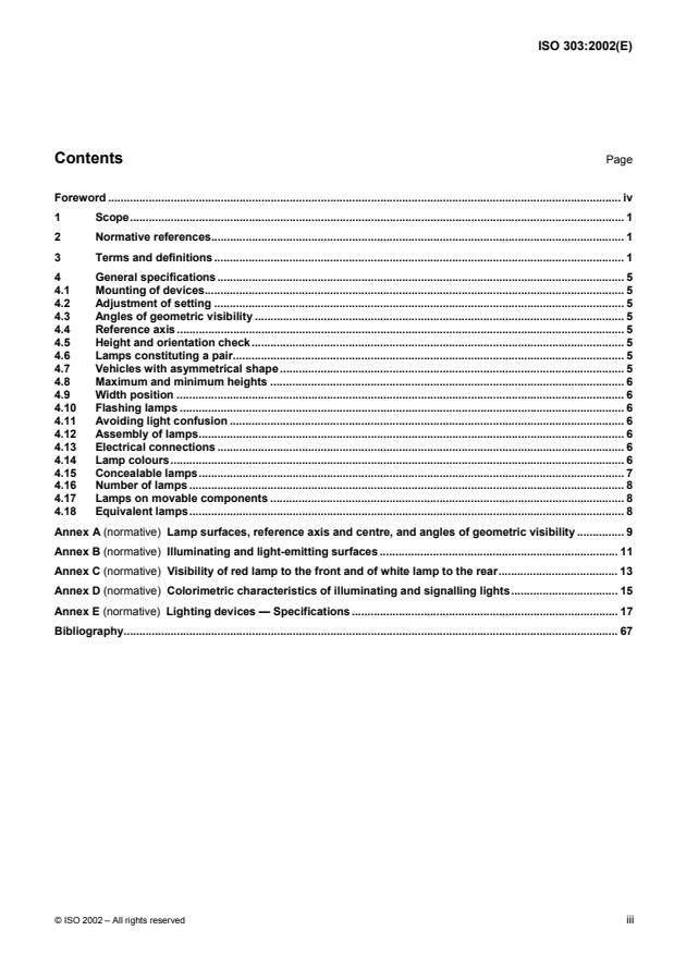 ISO 303:2002 - Road vehicles -- Installation of lighting and light signalling devices for motor vehicles and their trailers