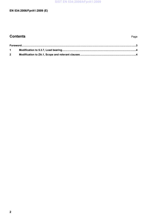 EN 534:2006/FprA1 EN 534:2006/kFprA1:2009 - Page 4 preview