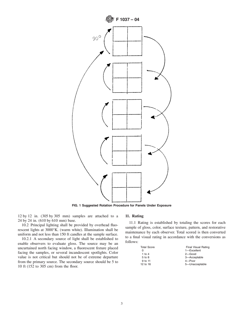 ASTM F1037-04 - Standard Test Method for Visual Rating of Appearance of Resilient Floors After In-Service Exposure to Foot Traffic