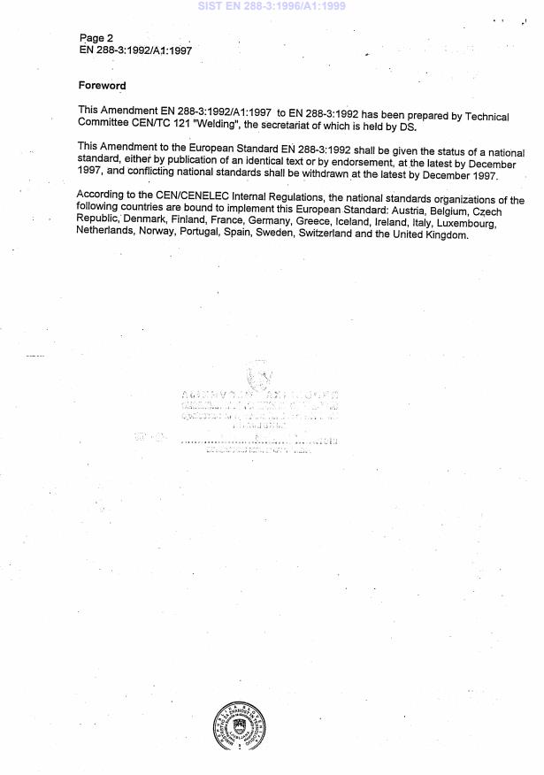 EN 288-3:1992/A1:1997 EN 288-3:1996/A1:1999 - Page 4 preview