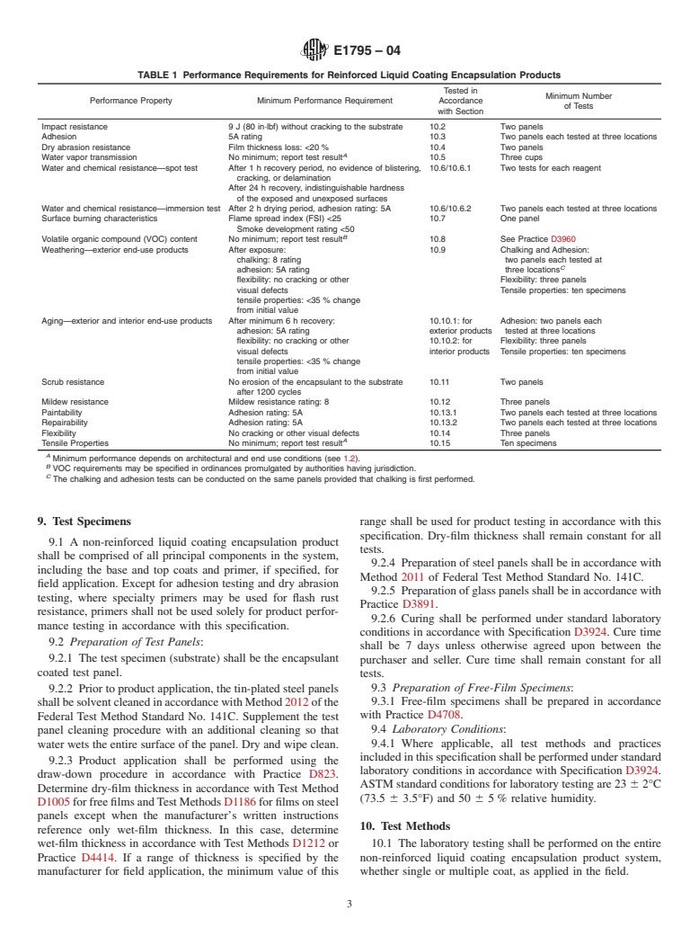 ASTM E1795-04 - Standard Specification for Non-Reinforced Liquid Coating Encapsulation Products for Leaded Paint in Buildings