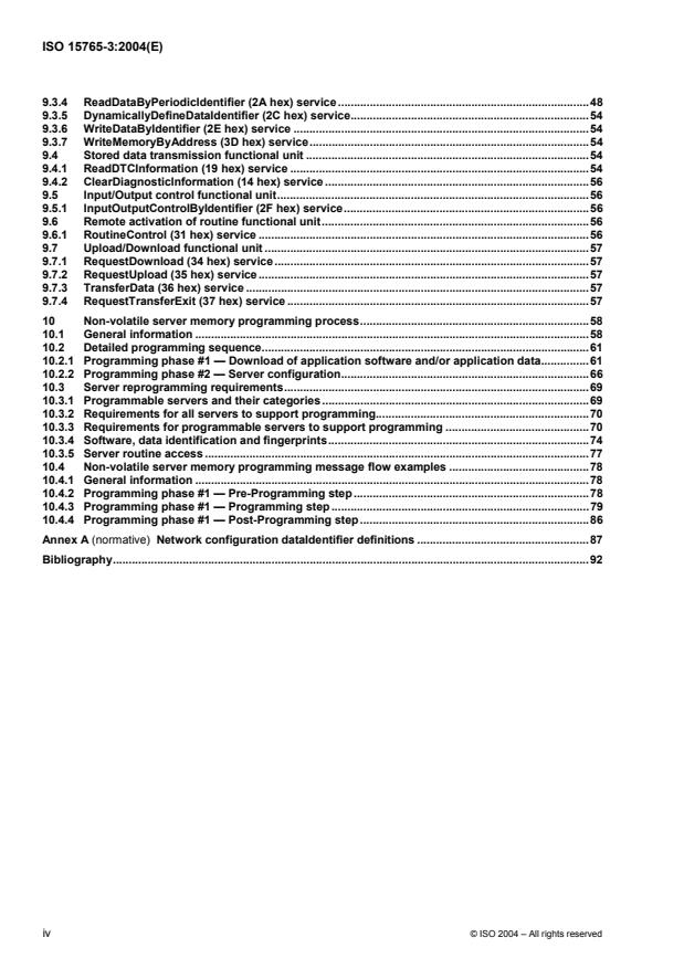 ISO 15765-3:2004 ISO 15765-3:2004 - Road vehicles -- Diagnostics on Controller Area Networks (CAN) - Page 4 preview
