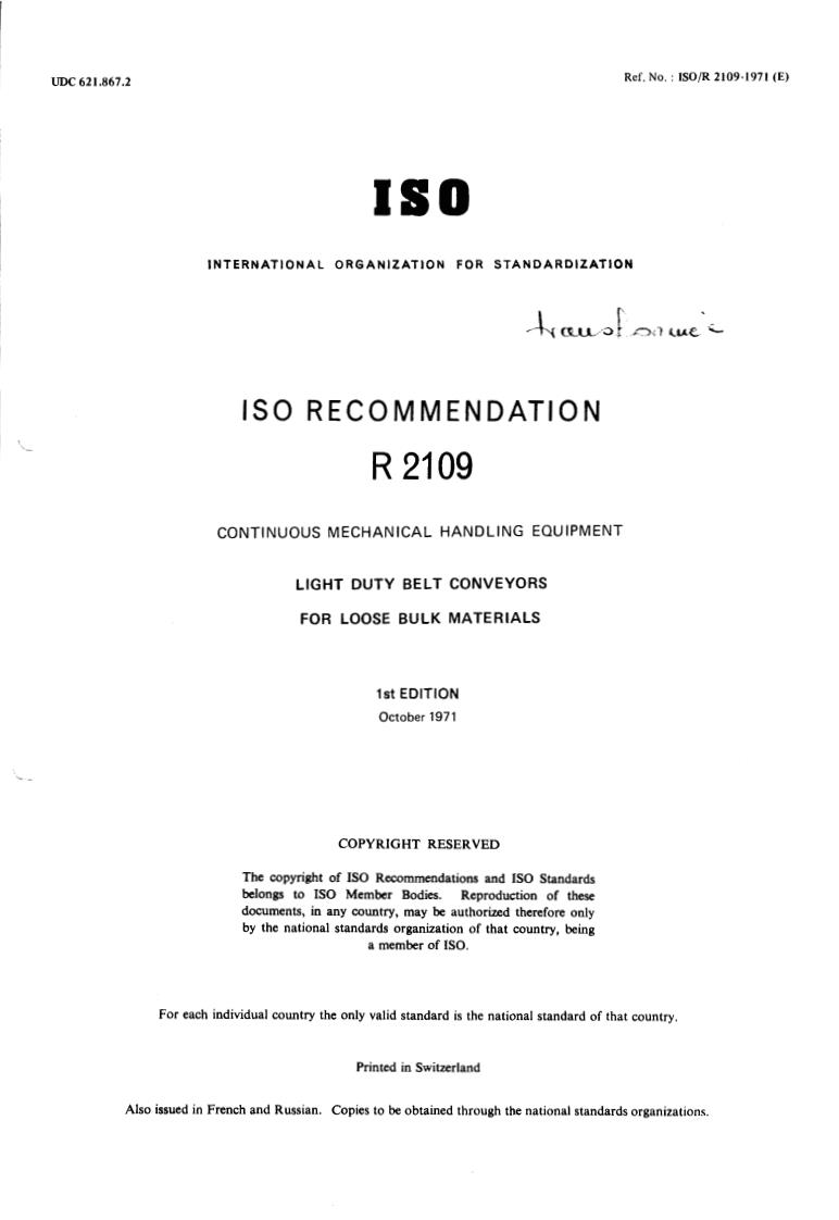 ISO/R 2109:1971 - Title missing - Legacy paper document
Released:1/1/1971