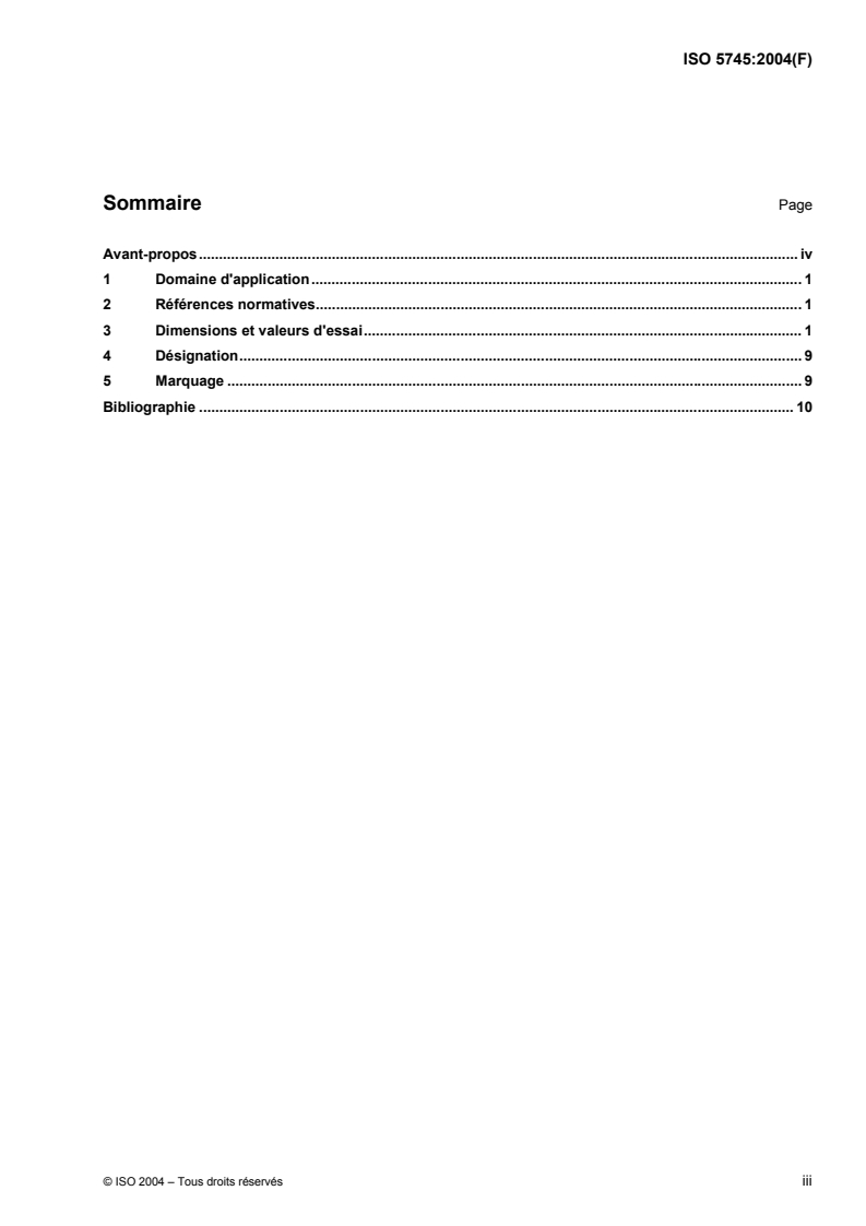 ISO 5745:2004 - Pinces et tenailles — Pinces de serrage et de manipulation — Dimensions et valeurs d'essai
Released:9/29/2004