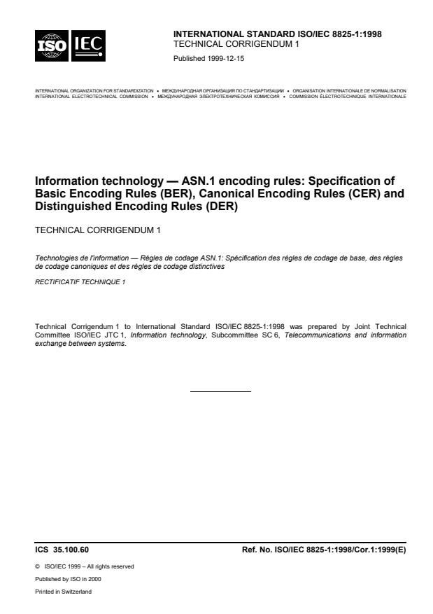 ISO/IEC 8825-1:1998/Cor 1:1999