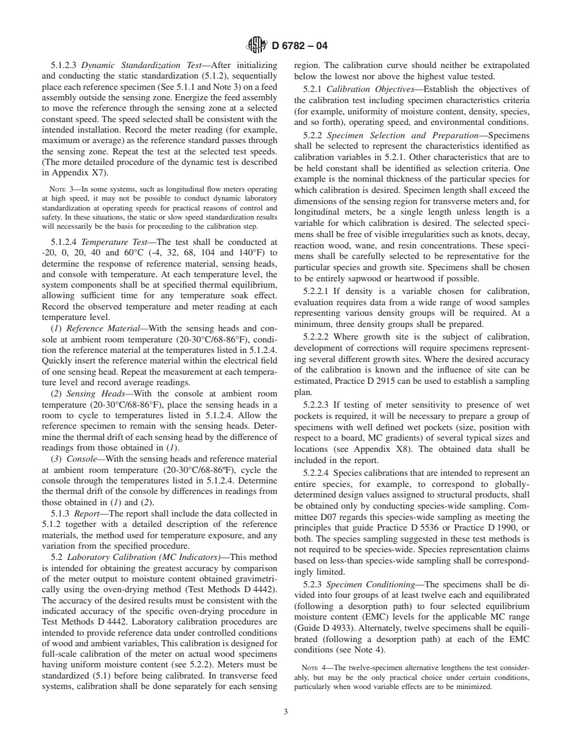 ASTM D6782-04 - Standard Test Methods for Standardization and Calibration of In-Line Dry Lumber Moisture Meters