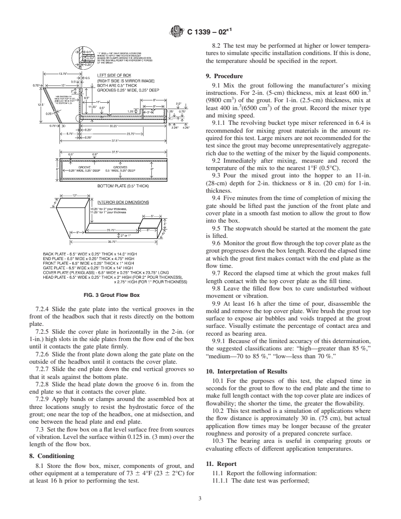 ASTM C1339-02e1 - Standard Test Method for Flowability and Bearing Area of Chemical-Resistant Polymer Machinery Grouts