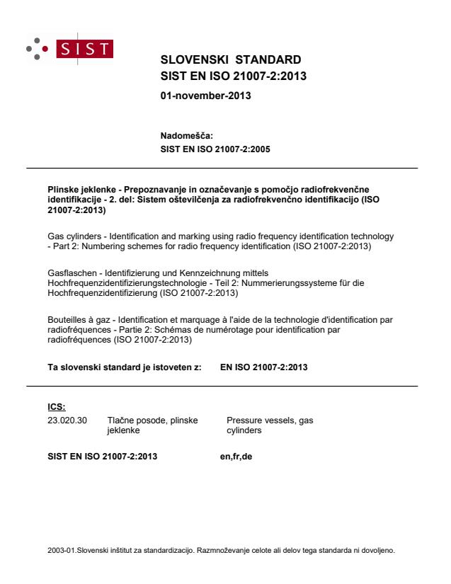 EN ISO 21007-2:2013 - BARVE