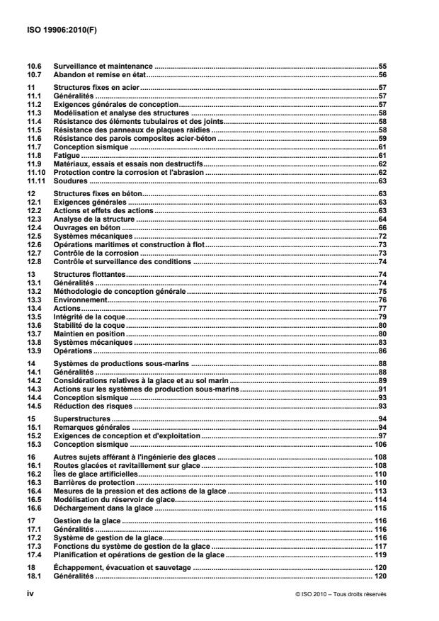 ISO 19906:2010 ISO 19906:2010 - Industries du pétrole et du gaz naturel -- Structures arctiques en mer - Page 4 preview
