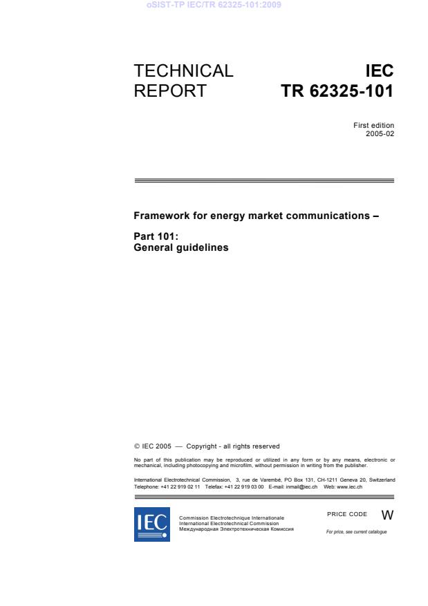 TP IEC/TR 62325-101:2009