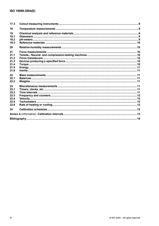 ISO 18899:2004 ISO 18899:2004 - Rubber -- Guide to the calibration of test equipment - Page 4 preview