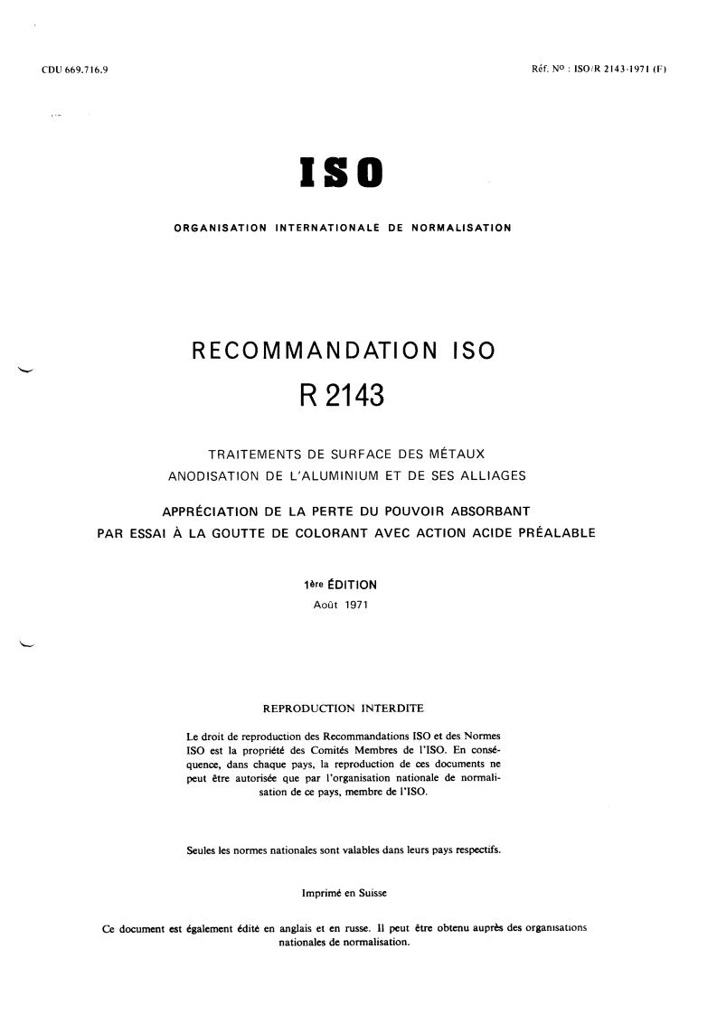 ISO/R 2143:1971 - Title missing - Legacy paper document
Released:1/1/1971