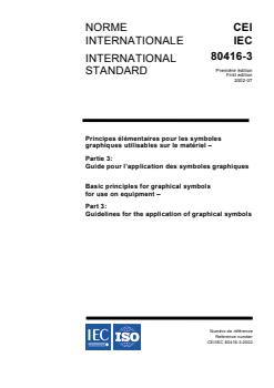 IEC 80416-3:2002 - Page 1 preview