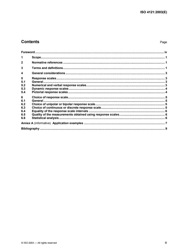 ISO 4121:2003 - Sensory analysis -- Guidelines for the use of quantitative response scales