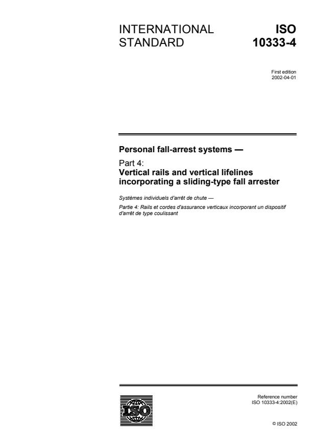 ISO 10333-4:2002 - Personal fall-arrest systems